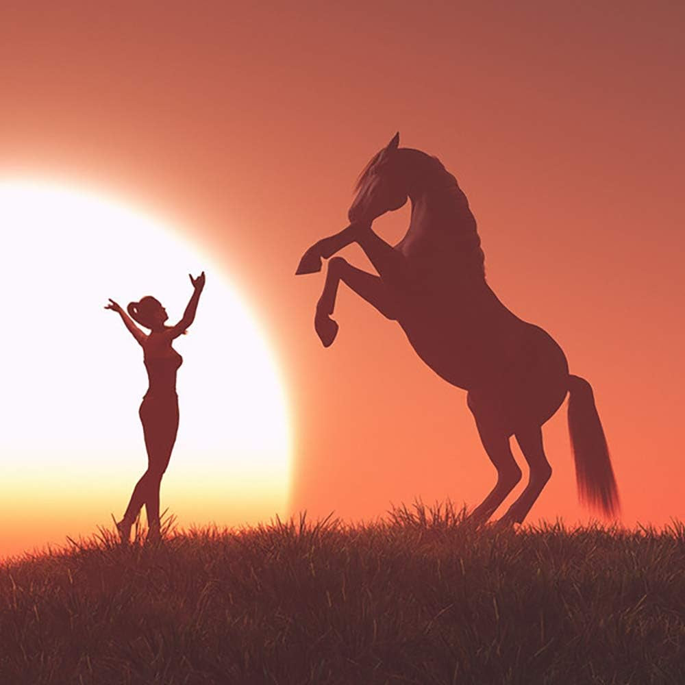 Horse Gifts for Girls - Stainless Steel Heart Initial A-Z Necklace, Dainty Jewelry for Women, Teen Girls, Horse Lovers