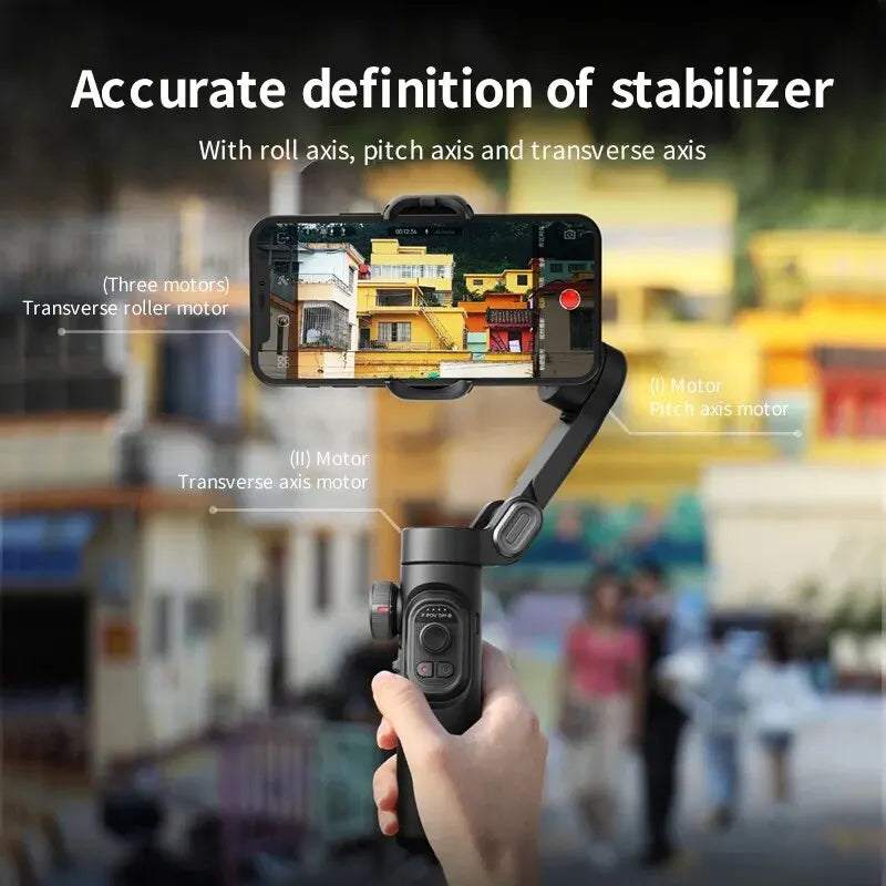 3-Axis Handheld Gimbal Stabilizer Smartxe for Smartphone for Iphone Android AI Face Tracking Tiktok Vlog