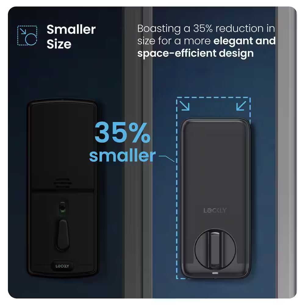 Visage Facial Recognition Zeno Matte Black Deadbolt Wi-Fi Smart Lock, Home Key, Fingerprint, Keypad, Siri/Alexa/Google