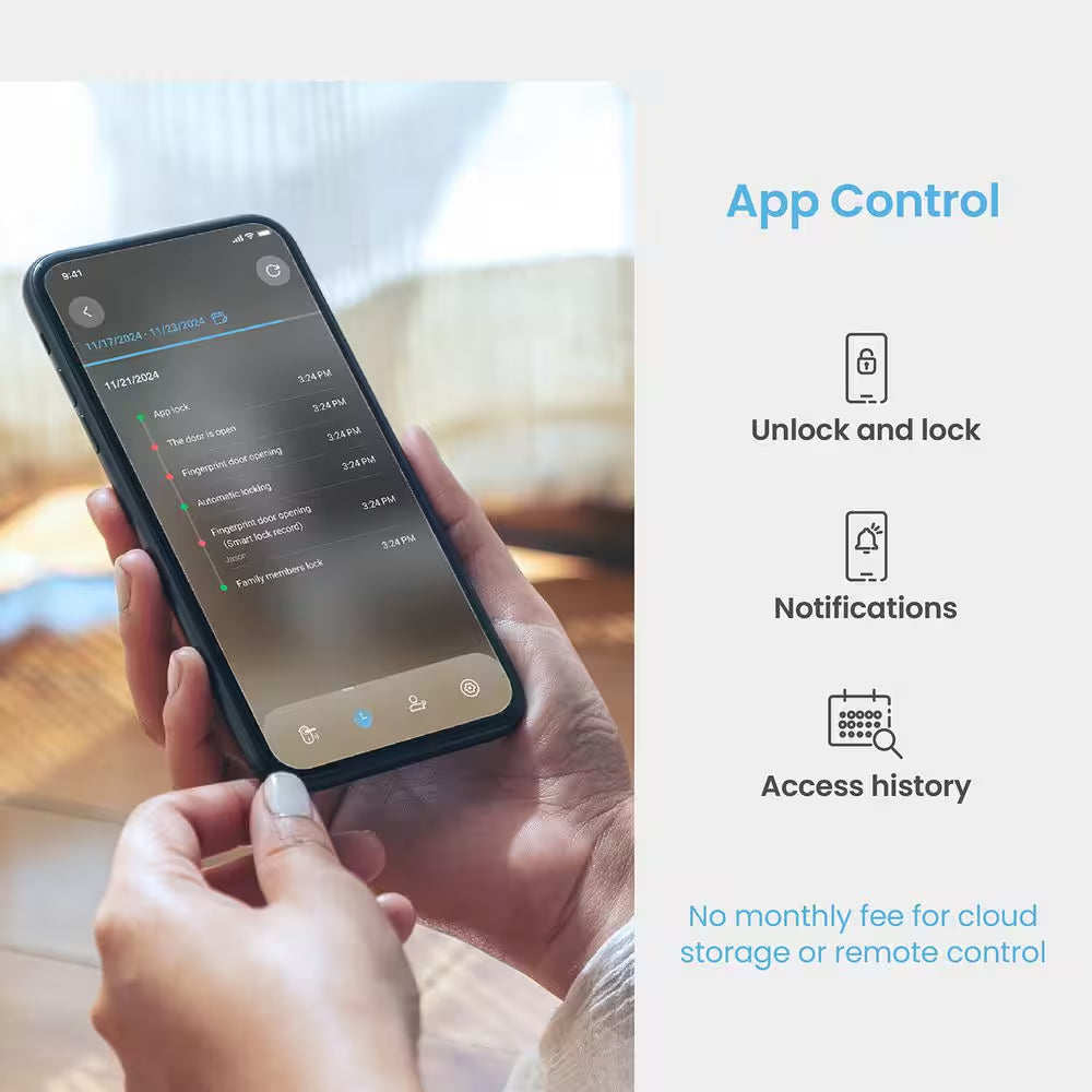 Visage Facial Recognition Zeno Matte Black Deadbolt Wi-Fi Smart Lock, Home Key, Fingerprint, Keypad, Siri/Alexa/Google