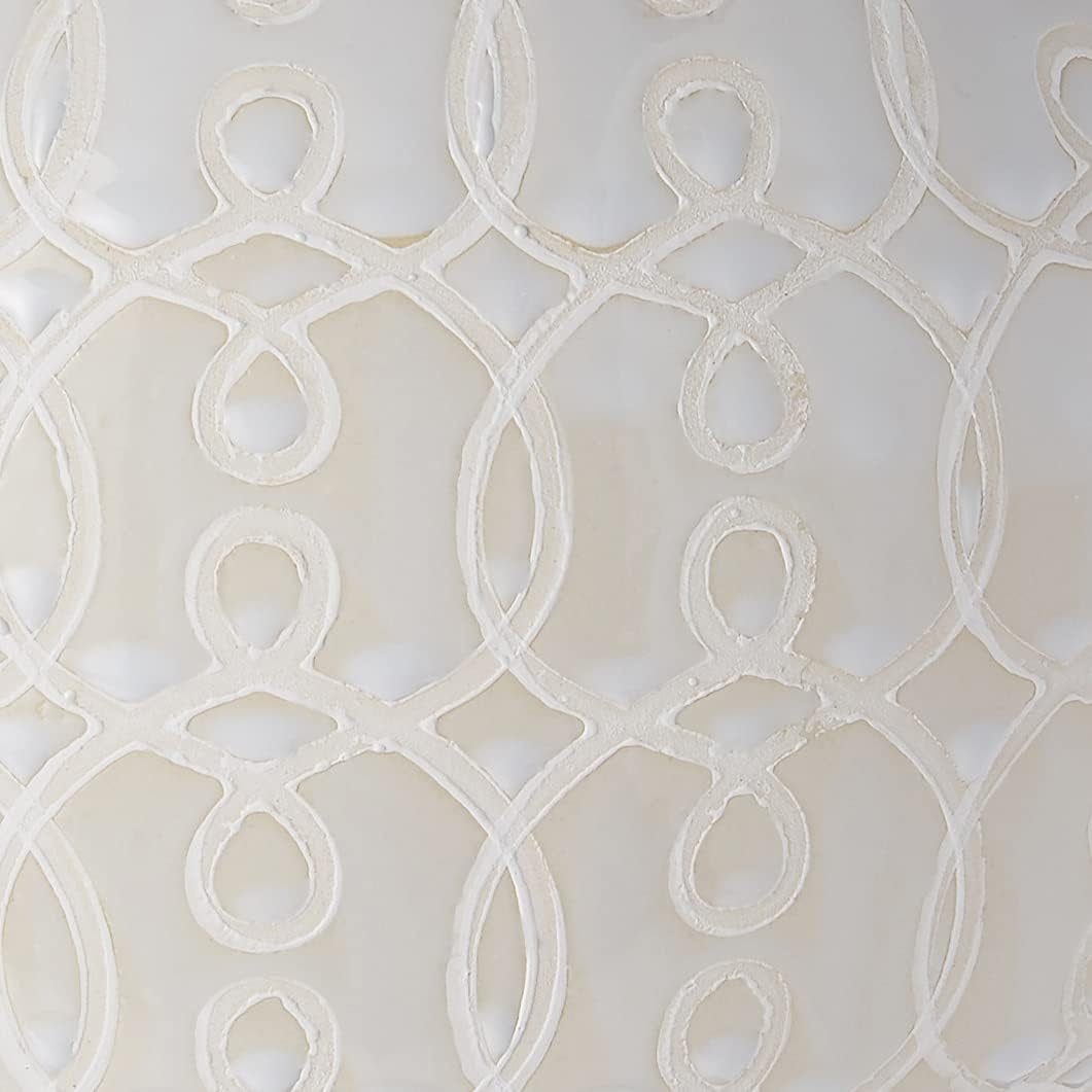 Hand Crafted and Hand Painted Ellery Jar, Multi-Tonal Shades of Cream, Taupe, & Gray